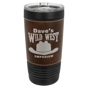 Leatherette Black Tumbler