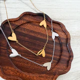 3 Heart Charm Necklace