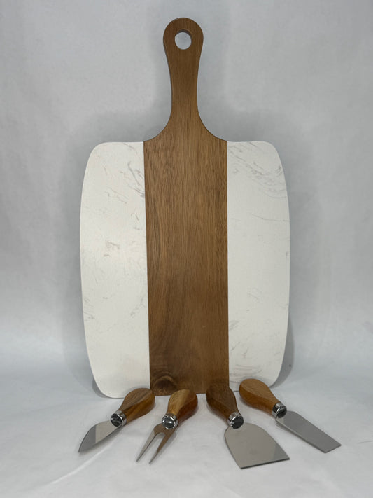 Acacia & Marble Board