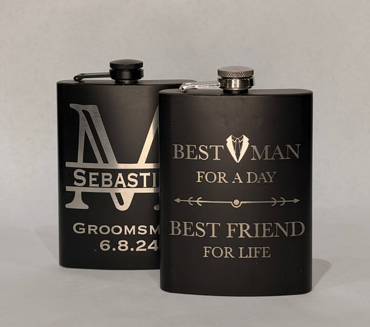 Black Steel Flask