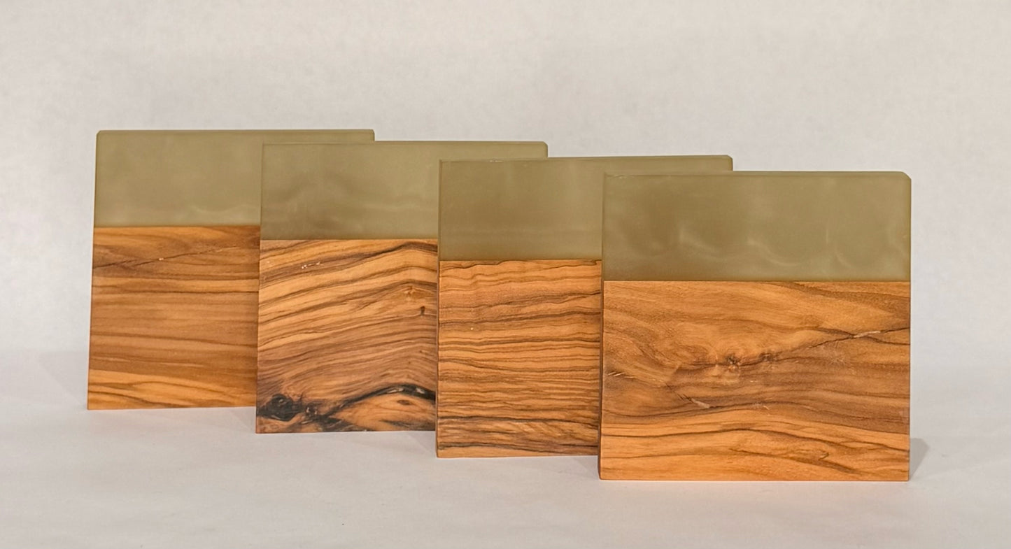 Resin & Olive Wood Coasters