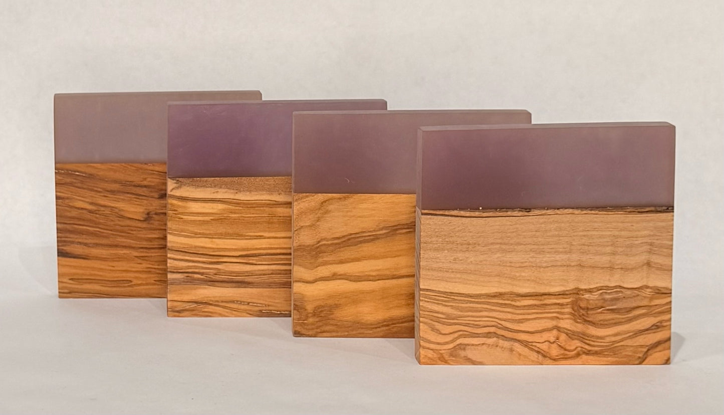 Resin & Olive Wood Coasters