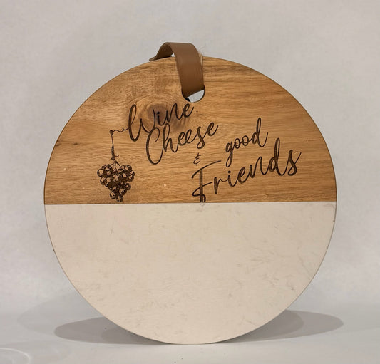 Wood & Marble Round