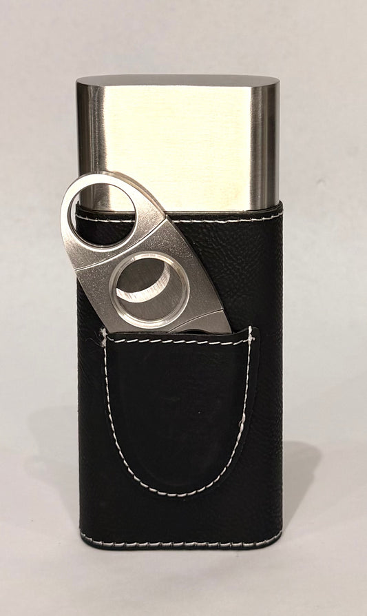 Leatherette Cigar Case & Cutter