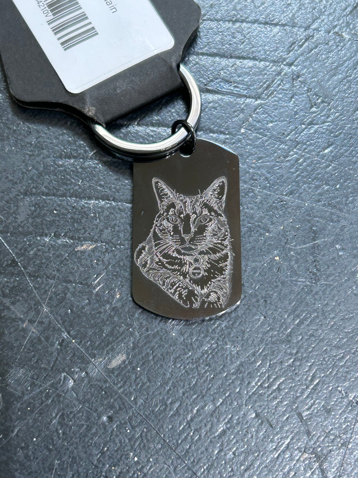 Dog Tag Keychain
