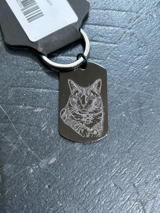 Dog Tag Keychain