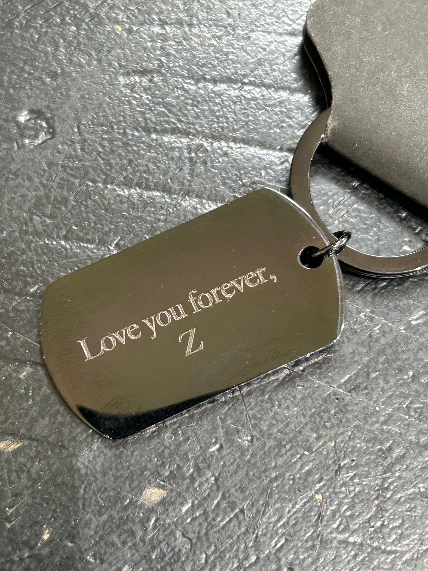 Dog Tag Keychain