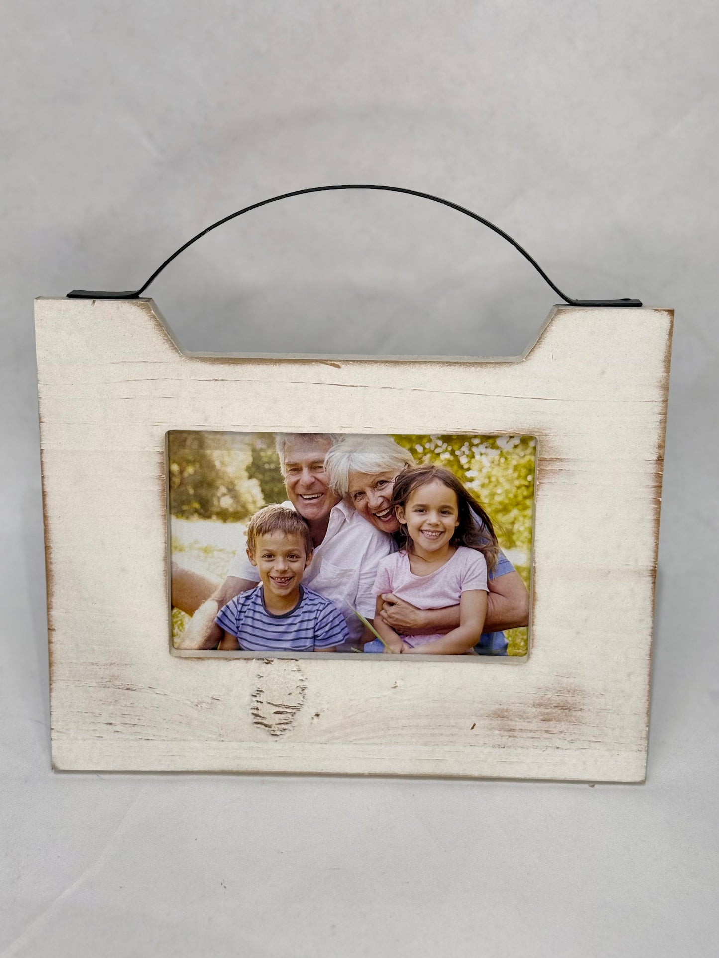 Wood Frame with Metal Handle