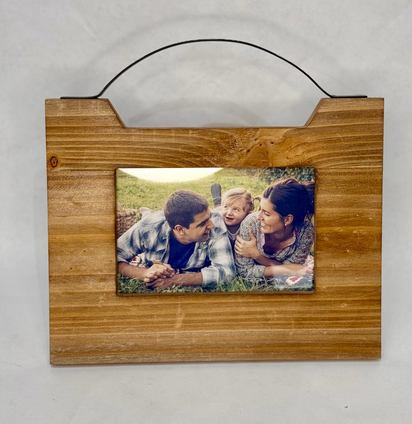 Wood Frame with Metal Handle