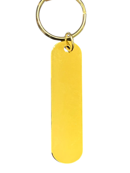 Oval Gold Keychain