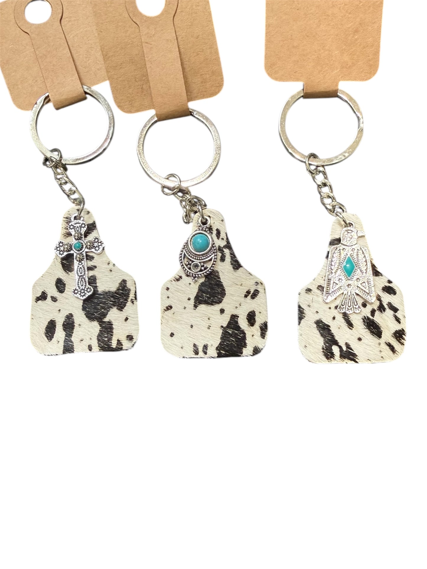 Cow Tag Keychain