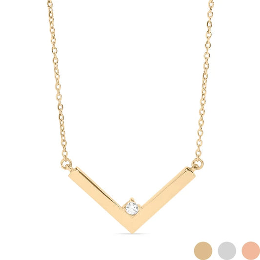 V Shaped Pendant Necklace
