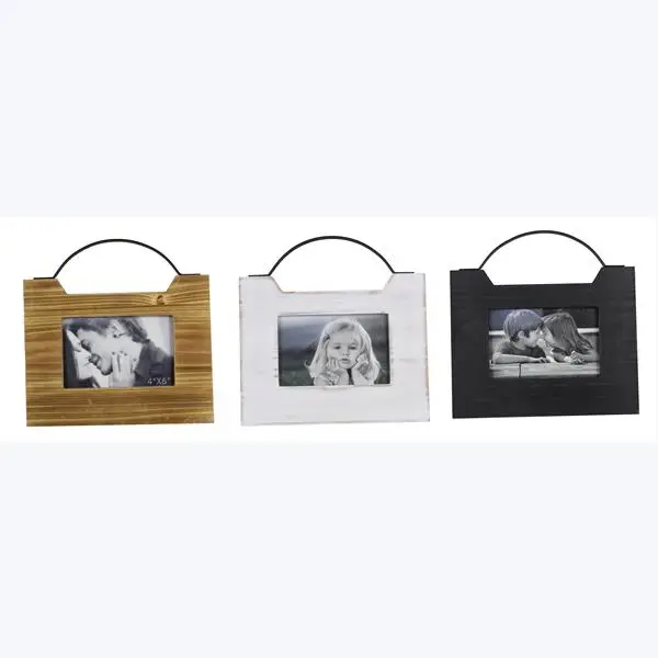 Wood Frame with Metal Handle