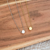 Tiny Circle Charm Necklace