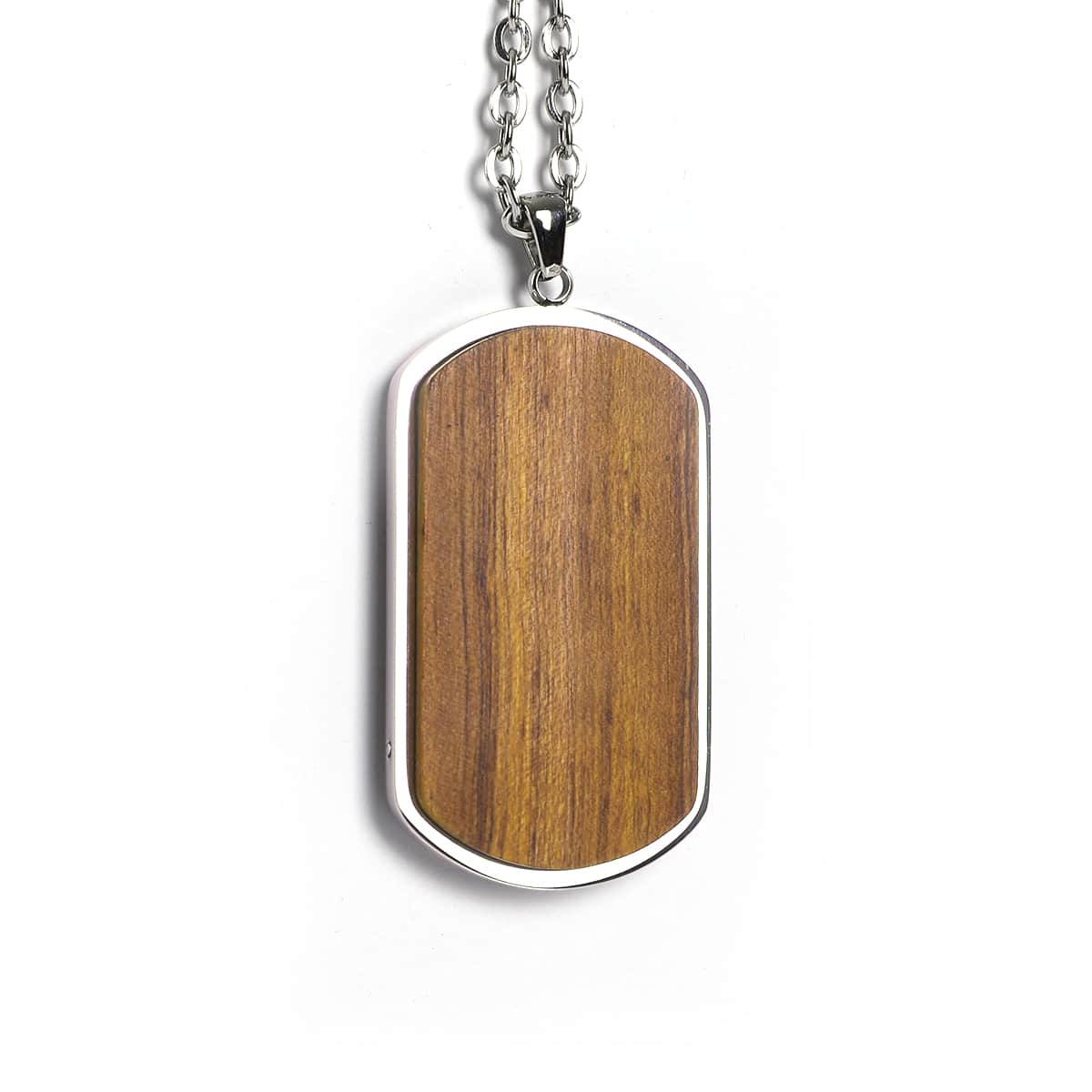 Wood Dog Tag Necklace