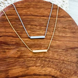 Snake Chain Bar Necklace