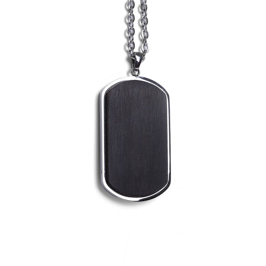 Wood Dog Tag Necklace