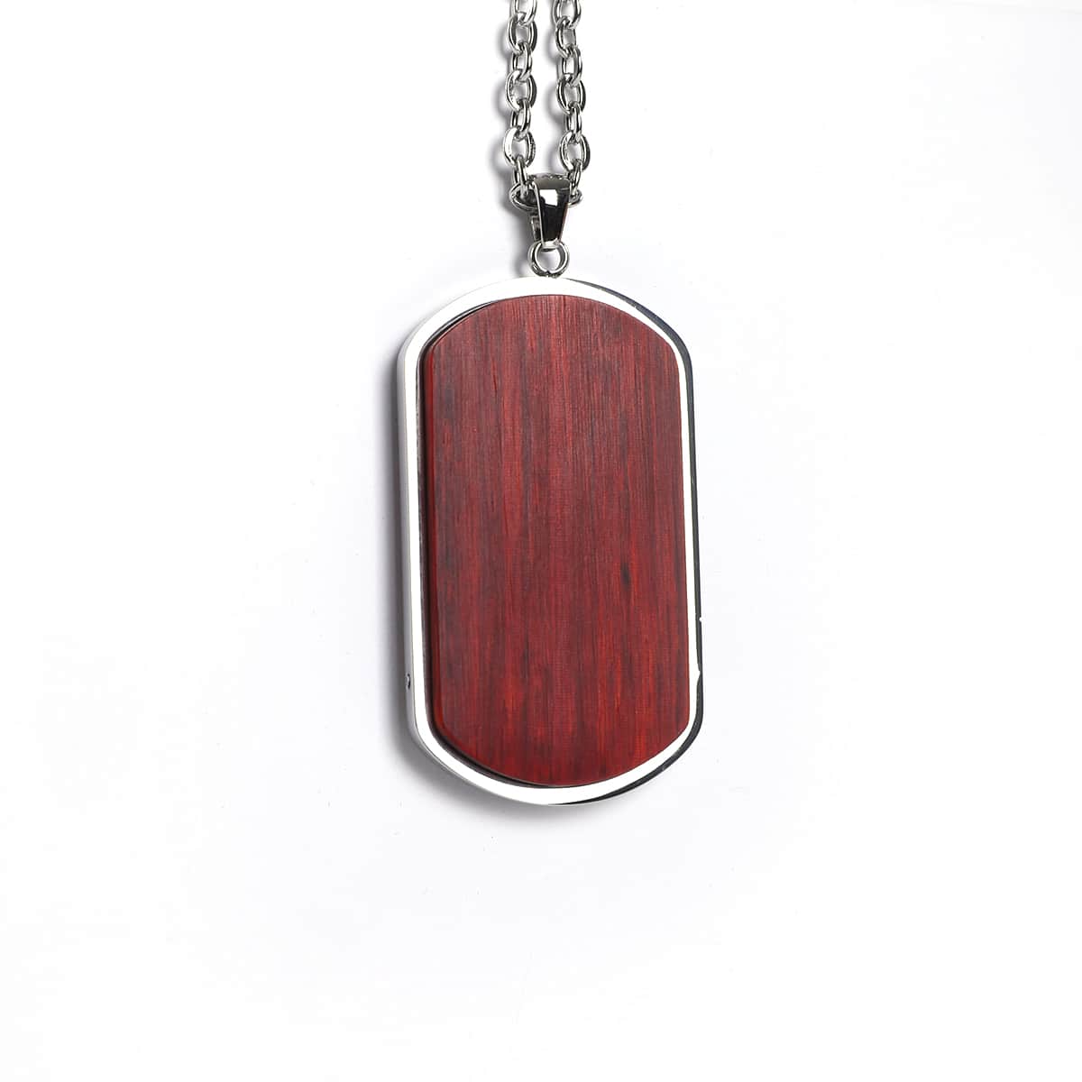 Wood Dog Tag Necklace